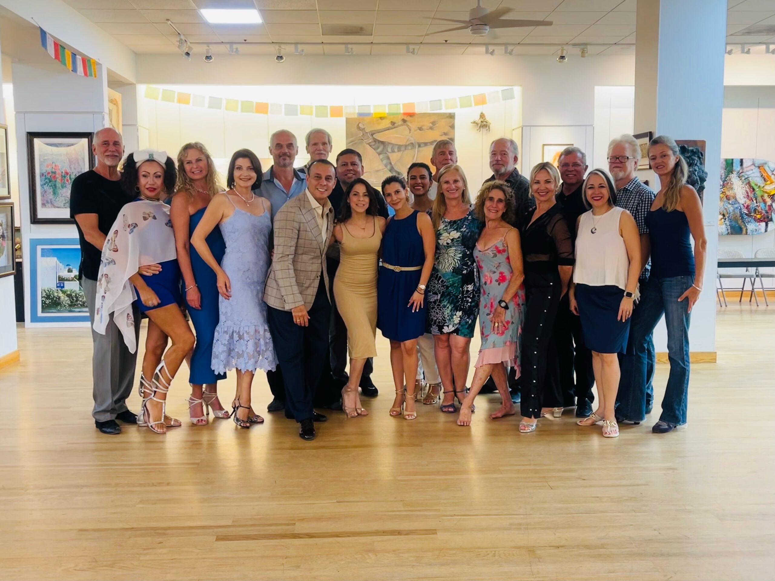 Group photo, art gallery, Sarasota