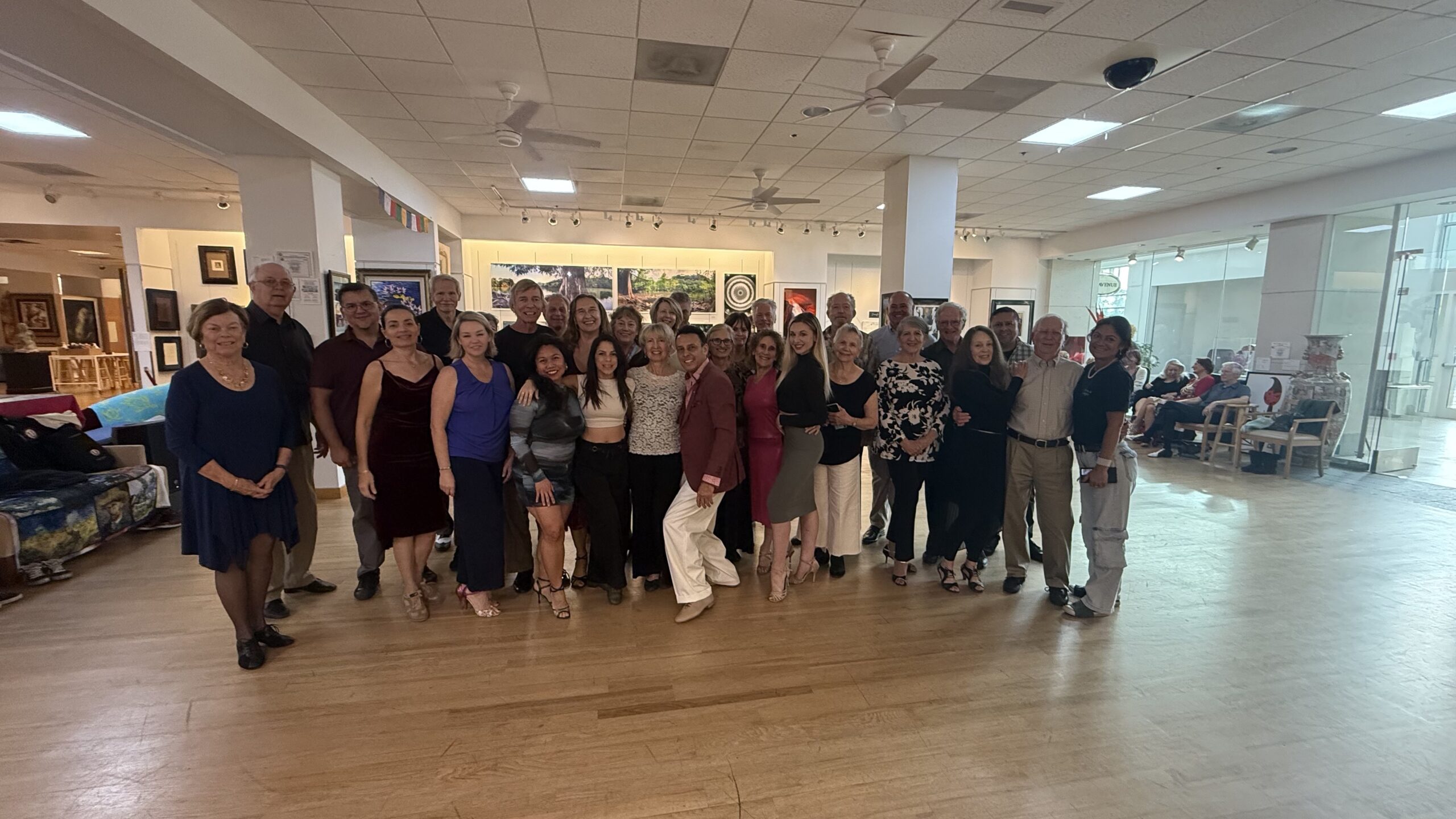 Large group, art gallery, Sarasota